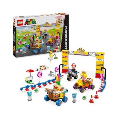 image LEGO Super Mario: Mario Kart – Baby Peach & Grand Prix Building Toy Set, with 4 Nintendo Character Figures and 4 Vehicles INCL. Standard Bike, Gift for 8 Plus Year Old Boys, Girls and Gamers 72036