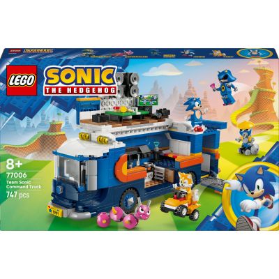 LEGO Sonic The Hedgehog Team Sonic Command Truck Toy - Interactive Set with an ATV Car & 5 Figures INCL. Tails - Gift for 8+ Year Old Boys, Girls & Gaming Fans - 77006
