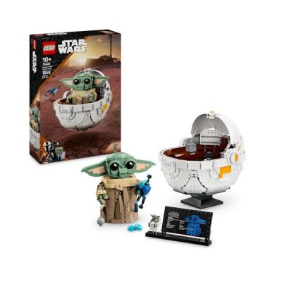 image LEGO Star Wars : The Mandalorian Grogu et Son Landau - Jeu de Construction Collector inspiré de la série TV - Inclut Une Grenouille de Sorgan - Idée Cadeau pour garçons et Filles dès 10 Ans 75403