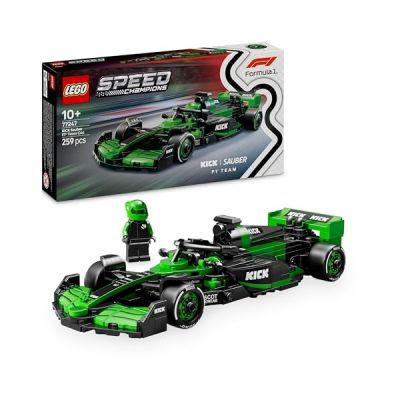 image LEGO Speed Champions Voiture F1 Kick Sauber Team C44 - Jeu de Construction avec véhicule de Course - Minifigurine Collector de Pilote de Formule 1 - Maquette pour garçons et Filles dès 10 Ans 77247
