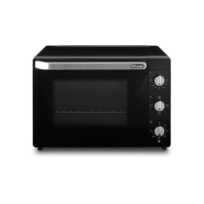 De'Longhi Four électrique, 5 niveaux de cuisson, température 80 – 230 °C, minuteur, capacité 40 L, comprend plaque de cuisson, grille et pince EO40112.BK, puissance 2000 W, noir