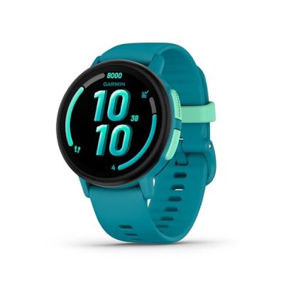 image Garmin Bounce 2 - Montre connectée pour Enfants avec appels, Messages et géolocalisation - Turquoise