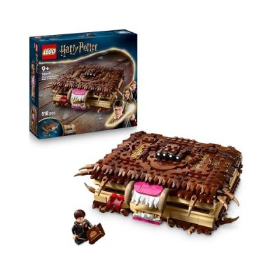 LEGO Harry Potter Le monstrueux Livre des Monstres 76449 | Jouet pour enfant dès 9 ans, jeu interactif, minifigurine de Neville, fonction de rétrofriction, idée cadeau, 518 pièces