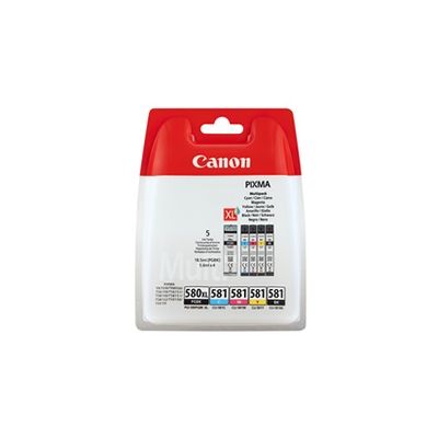 Canon Cartouche Encre PGI580XL / CLI581 - Noir/Couleur (2024C006) 2078C005 Standard Capacity