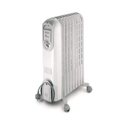 image Delonghi V550920 Radiateur Bain d'Huile Série Vento, 2000 W, Blanc/Gris