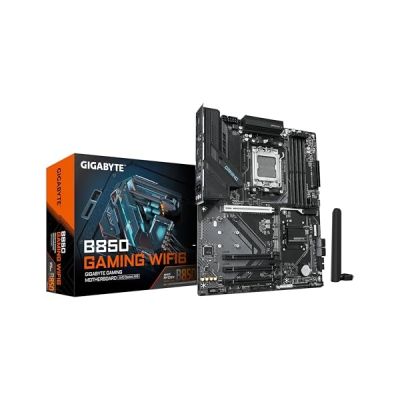 GIGABYTE B850 Gaming WIFI6 Carte Mère - AMD Ryzen 9000 Series CPUs, VRM numérique 6+2+2 Phases, jusqu'à 8200MHz DDR5 (OC), 1xPCIe 5.0 + 2xPCIe 4.0 M.2, LAN GbE, WiFi 6, USB 3.2 Gen 2