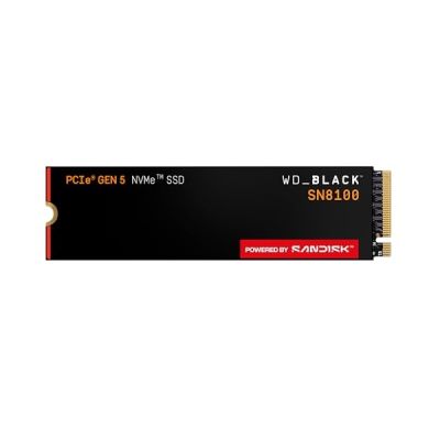 image WD_Black SN8100 PCIe Gen 5, NVMe SSD 1 to (Jusqu'à 14 900/11 000 Mo/s Vitesses en Lecture/d’écriture séquentielle, M.2 2280, Next Gen TLC 3D CBA NAND) Powered by SANDISK