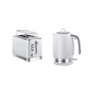 Russell Hobbs Set Petit Déjeuner Bouilloire et Grille-Pain Toaster XL Inspire - 24360-70 et 24370-56