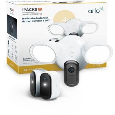 image Caméra de surveillance ARLO 2 caméras Essential 3 2K + 1 floodlight