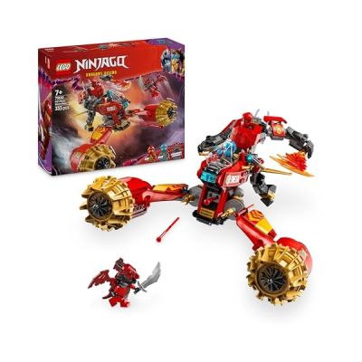 LEGO Ninjago La Moto tempête du Robot de Kai - Jeu de Construction Ninja avec 3 minifigurines Dont NYA équipée de 2 katanas d’Or - Idée de Cadeau d’Anniversaire pour garçon dès 7 Ans 71830