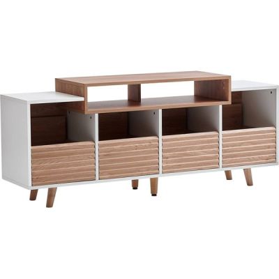 image Meubles hi-fi NorStone Oslo 1600 Blanc et Chêne