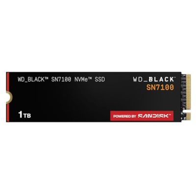 WD_BLACK SN7100 NVMe SSD 1 to, Jusqu'à 7250/6900 Mo/s, M.2 2280, PCIe Gen4, TLC 3D NAND, pour Ordinateurs et Gaming Portables