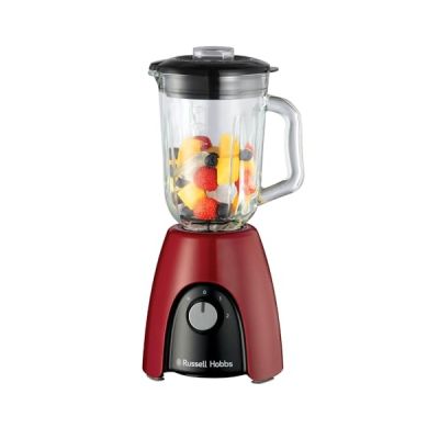 image Russell Hobbs Mixeur Blender [Mixeur Smoothie] Blender (récipient en verre de 1,5L, 2 vitesses et fonction Pulse, sans BPA, lame en acier inoxydable, 850 W puissance max) Desire Rouge 27120-56