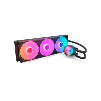 NZXT Kraken Core 360 RGB - Refroidisseur CPU AIO 360mm - Noir | AIO 360mm RGB d'entrée de gamme, pompe Turbine et ventilateur monobloc. Refroidissement silencieux performant, prêt pour CAM.