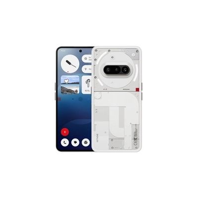 Nothing Phone (3a) 256 GB - Smartphone avec Appareil Photo Frontal 32 MP, Ultra Zoom x30, Charge Rapide 50 W et écran AMOLED Flexible de 6,77" FHD+ - Blanc