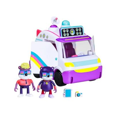 image Bandai - Enquêtes Sauvages - Van de la Brigade Souris avec 2 figurines - Véhicule pour Enfants Série Creature Cases - Idée Cadeau Coffret Van + Figurines Bill Jill - Jouet Enfant 3 ans et + - PMCC9013