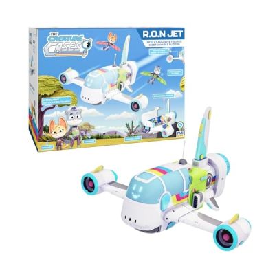 image BANDAI - Enquêtes Sauvages - Coffret R.O.N Jet - Avion avec 2 Figurines Exclusives et Planeurs Détachables - Véhicule Interactif pour Enfants Série Creature Cases - Jouet Enfant 3 Ans et + - PMCC9014