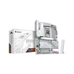 image produit GIGABYTE X870E AORUS Elite WIFI7 Ice Carte mère - Prend en Charge Les processeurs AMD Ryzen 9000, VRM numérique 16+2+2 Phases, jusqu'à 8200 MHz DDR5 (O.C.), 3X PCIe 5.0 + 1x PCIe 4.0, Wi-FI 7