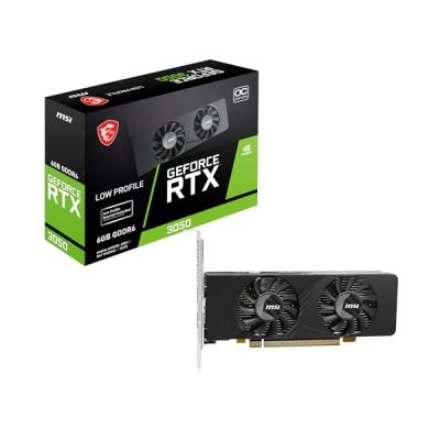 image MSI NVIDIA GeForce RTX 3050 LP E 6G OC Carte Graphique - 6 Go GDDR6, 1492 MHz, PCI Express Gen 4, 96 Bits, DP v 1.4a, 2X HDMI 2.1 (Prend en Charge 4K à 120 Hz)