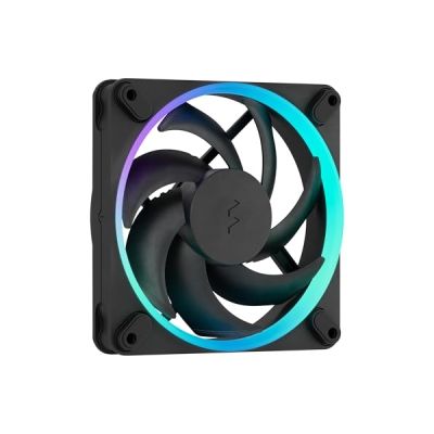 image Fractal Design Momentum 12 RGB - Ventilateur silencieux pour boîtier PC - 120 mm - ARGB Gen 2-16 LEDs - Pales en polymère à cristaux liquides (LCP) - Palier dynamique fluide (FDB) - Noir