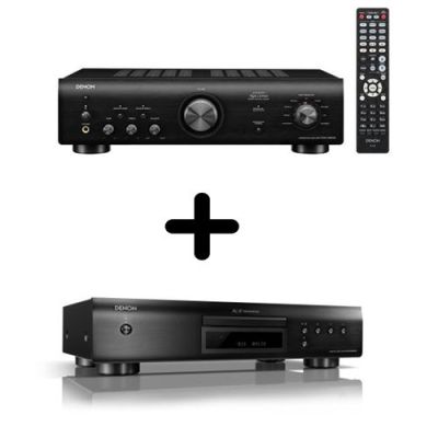 Ampli Hifi Stéréo Denon PMA-600NE Noir + Platine CD DCD-600NE Noir