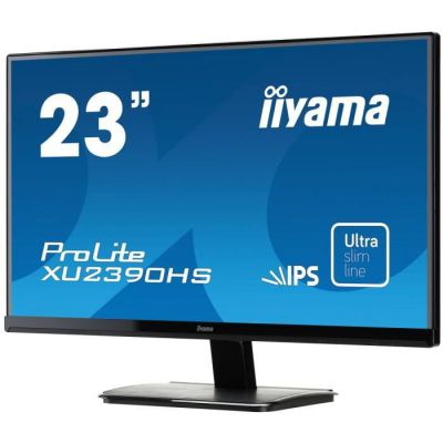 image Iiyama Prolite XU2390HS-B1 Ecran LED 23" IPS Full HD 5 ms VGA/DVI/HDMI Multimedia Châssis Slim Noir