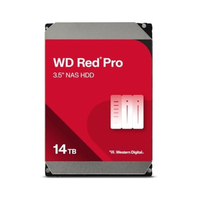 image WD Red Pro 14 To Disque dur Interne 3.5" dédié NAS, 7200 RPM Class, SATA 6 GB/s, CMR, 512MB Cache, Garantie 5 ans