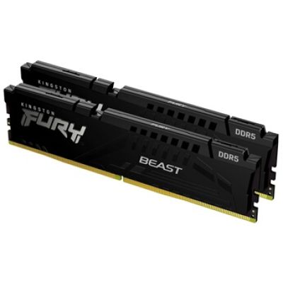 Kingston FURY Beast Noir DDR5 32Go (2x16Go) 6000MT/s CL36 DIMM Mémoire pour PC de Gamer Kit de 2 AMD EXPO et Intel XMP - KF560C36BBE2K2-32