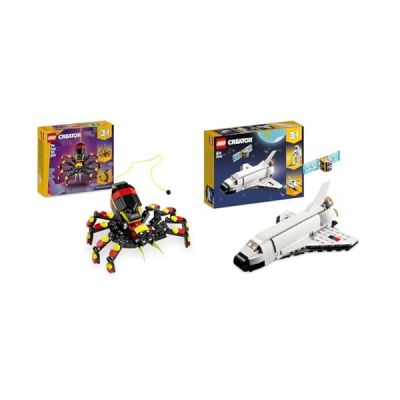 LEGO Creator 3-en-1 Animaux sauvages : l’araignée surprenante - Se transforme en scorpion ou en serpent - Jeu de construction pour garçons et filles amoureux de la nature - Idée cadeau dès 7 ans 31159