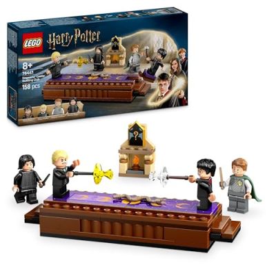 LEGO Harry Potter Le château de Poudlard : Le Club de Duel - Jeu de Construction avec 4 minifigurines Collector Dont Malefoy, Lockhart & Rogue - Jeu de rôle pour garçons et Filles dès 8 Ans 76441