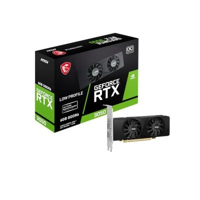 image MSI NVIDIA GeForce RTX 3050 LP 6G OC Carte Graphique - 6 Go GDDR6, 1492 MHz, PCI Express Gen 4, 96 Bits, DP v 1.4a, 2X HDMI 2.1 (Prend en Charge 4K à 120 Hz)