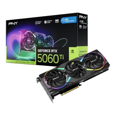 PNY Carte Graphique GeForce RTX™ 5060 Ti 8Go ARGB OC Triple Fan DLSS 4