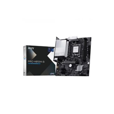 MSI Pro H810M-B Carte mère Micro-ATX, LGA 1851 | Pour Intel Core Ultra (série 2), mémoire DDR5 (6400+MT/s OC), PCIe 5.0 x16, M.2 Gen4, 2,5G LAN