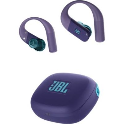image Écouteurs de sport sans fil JBL Endurance Peak4 à réduction de bruit intra-auriculaire BT, 48hrs d'autonomie, TwistLock Secure Fit, étanche à l’eau et à la poussière IP68, son JBL Pure Bass, noir/gris