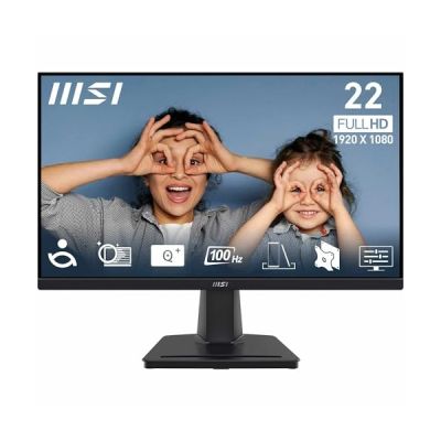 image MSI Pro MP225V Écran bureautique 21'' Full HD- Dalle VA 1920 x 1080, 100 Hz, Respectueux des Yeux, Réglable en Inclinaison - HDMI™, VGA