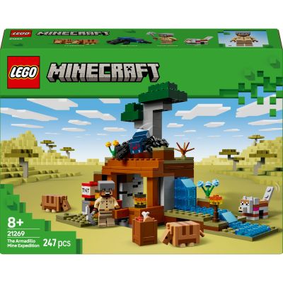 LEGO Minecraft L’expédition dans la Mine du Tatou 21269 | Jouet pour enfant dès 8 ans, jouet interactif, figurines d’araignée venimeuse, fonction TNT, cadeau pour gamer, 247 pièces