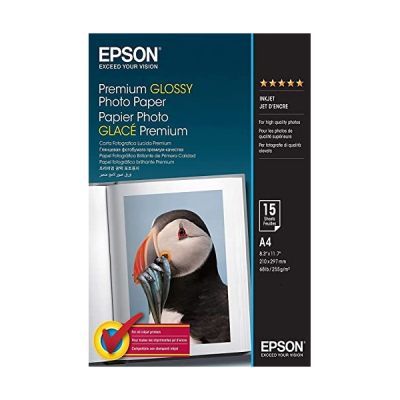 image Epson - EPS042155 - Premium Glossy Photo Paper - A4 - 210 x 297 mm - 15 Feuilles