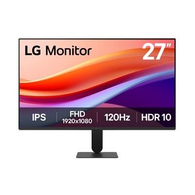 image LG Ultrafine™ 27U411A-B Écran PC 27" - Dalle IPS résolution FHD (1920 x 1080), 5ms 120Hz, HDR 10, DCI-P3 99% (CIE1931), Mode Lecture, inclinable