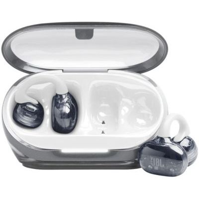 image JBL Soundgear Clips True Wireless écouteurs Ouverts sans Fil, SonicArc Design, jusqu'à 32 h d'autonomie Totale, résistance à l'eau et à la poussière IP54, Technologie JBL OpenSound, Ghost White