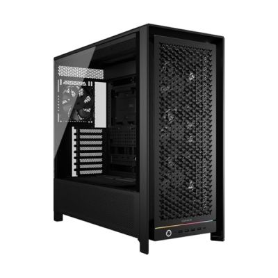 image CORSAIR Frame 5000D RS Boîtier Modulaire Mid-Tower à Haut Débit d'air – 4X Ventilateurs RS Pré-Installés, Système de Support pour Ventilateur InfiniRail – Noir