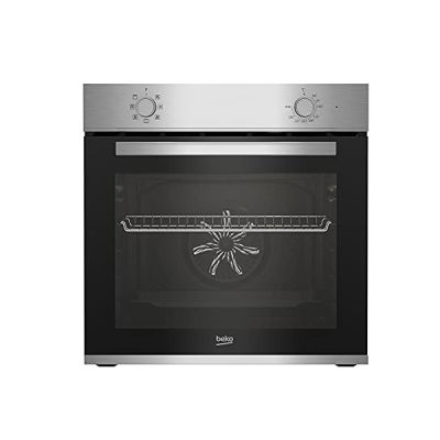 image Beko BBIE12000X Four encastrable - 66L, SteamShine, Éclairage halogène, 6 fonctions de cuisson, H x L x P (cm) : 59,5 x 59,4 x 56,7, Acier inoxydable, Classe A