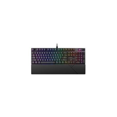 image ASUS ROG Strix Scope II X – Clavier Gaming Mécanique AZERTY – Switchs ROG NX Snow V2, RGB, Touches Streaming, Molette Multimédia – Repose-Poignet – Noir