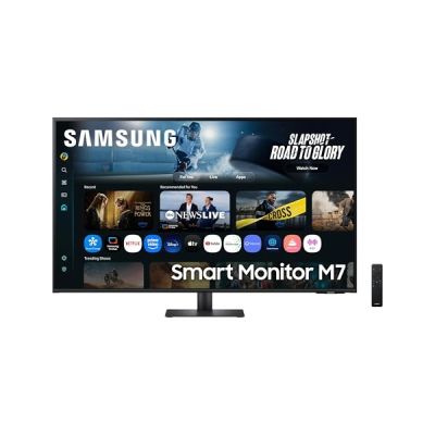 image Samsung Smart Monitor M70F 32'', 60Hz, Dalle VA, 4K (3840x2160), 4ms, 3000:1, Inclinable, HDMI (2.0), Display Port (1.4), USB-C avec Charge de 65W, Couleur : Noir, LS32FM702UUXEN