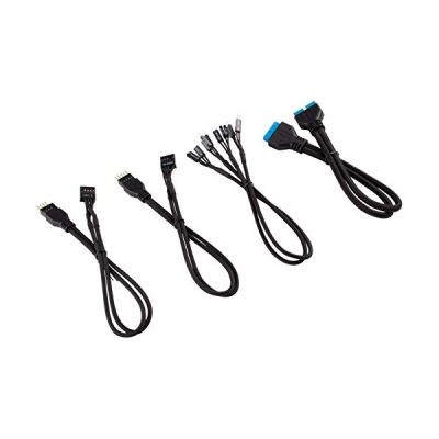 Kit d’extension gainé pour panneau avant CORSAIR Premium 30 cm, Noir