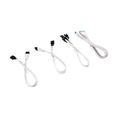 Kit d’extension gainé pour panneau avant CORSAIR Premium 30 cm, blanc