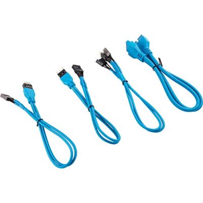 Kit d’extension gainé pour panneau avant CORSAIR Premium 30 cm, Bleu