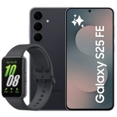 image Smartphone SAMSUNG Pack S25FE Noir EE 128Go 5G + FIT3