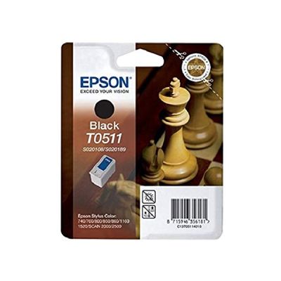 Epson T0511 Cartouche d'encre d'origine Noire S020108 et S020189