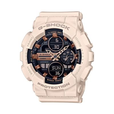 image Casio Montre G-Shock Classic Femme Blanc - Chrono 1/1000eme de s. - 5 alarmes - Etanche 20 Bars