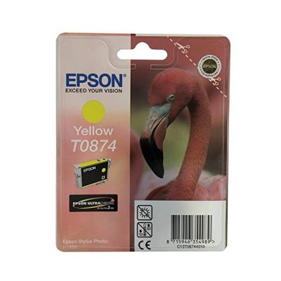 image Epson T0874 Cartouche d'encre d'origine UltraChrome Hi-Gloss2 Jaune